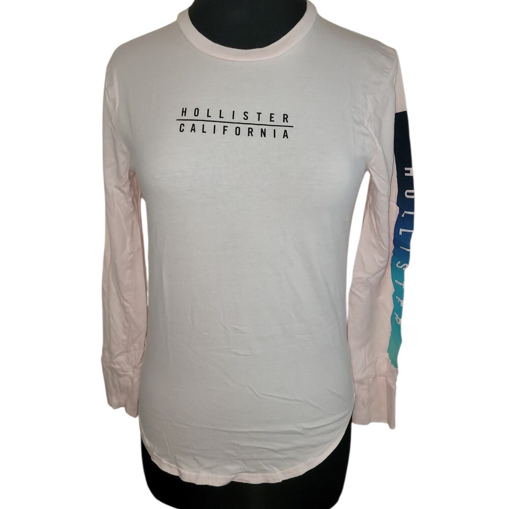Hollister Ombre Long Sleeve Tee XXS Pink Y2K Skater Mall Girl